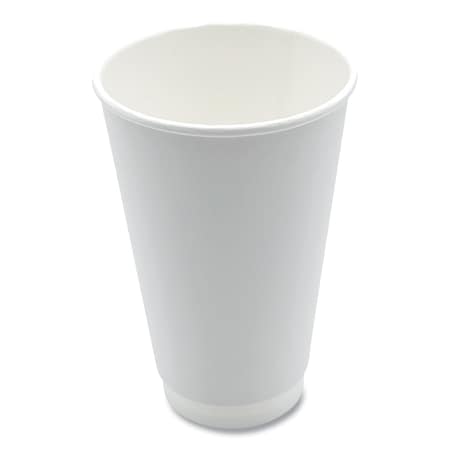 Boardwalk Paper Hot Cups, Double-Walled, 16 oz, White, 500PK BWKDW16HCUP